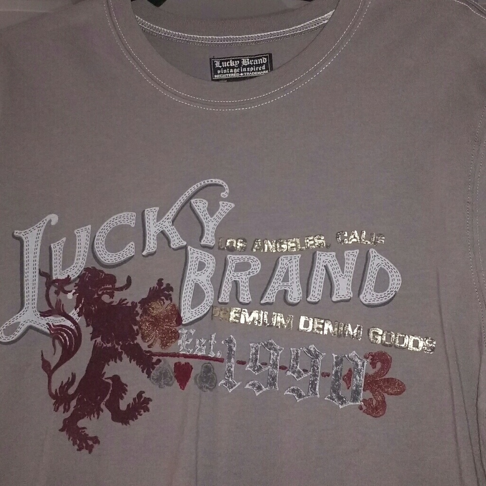 Lyckt Brand Mens grey T Lg